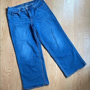 Old Navy Relaxed Fit Women’s 14 Denim Jeans Blue WOW Wide Leg 34/27
